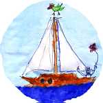 fear of birds drawing by Arsenije Jovanovic