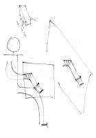 sketch by toni kay for his installation