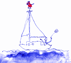 fear of birds drawing by Arsenije Jovanovic