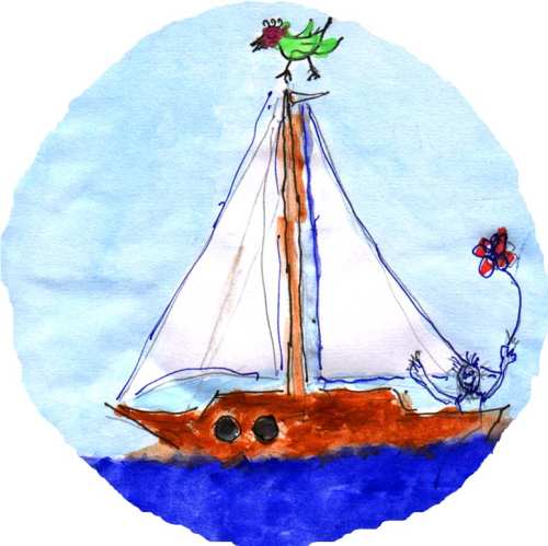 fear of birds drawing by Arsenije Jovanovic