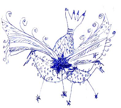 fear of birds drawing by Arsenije Jovanovic